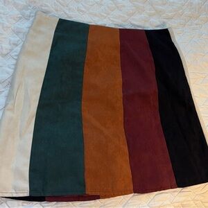 Multicolor Striped Women's Skirt